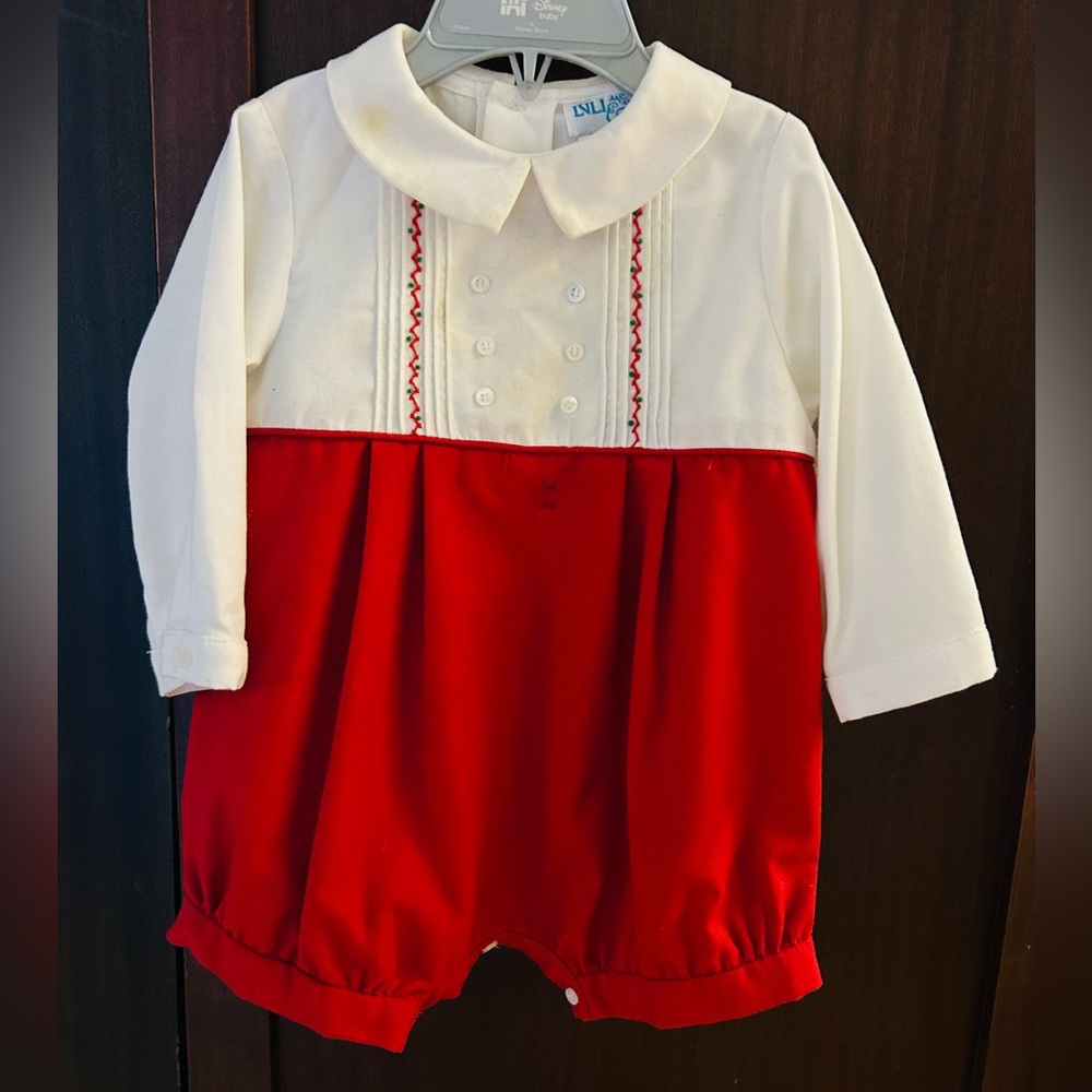 Luli & Me Red and White Kids One Piece